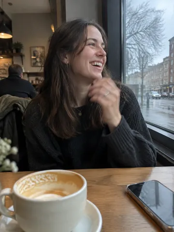 Café Window Candid