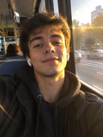 Front-Camera Selfie on the Bus