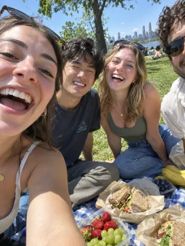 Group Selfie at a Picnic